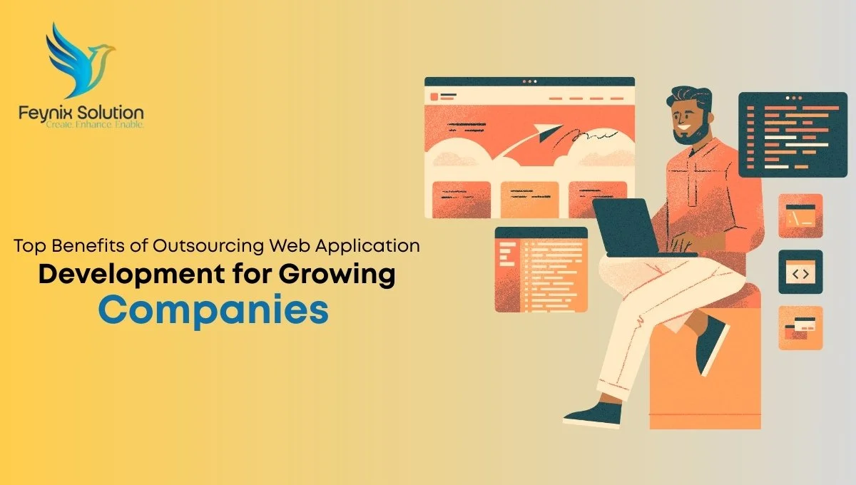 Business professionals outsourcing web application development to expert developers